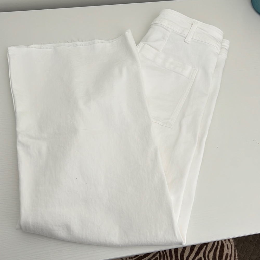 white zw marine straight leg jean from zara, (size 4)